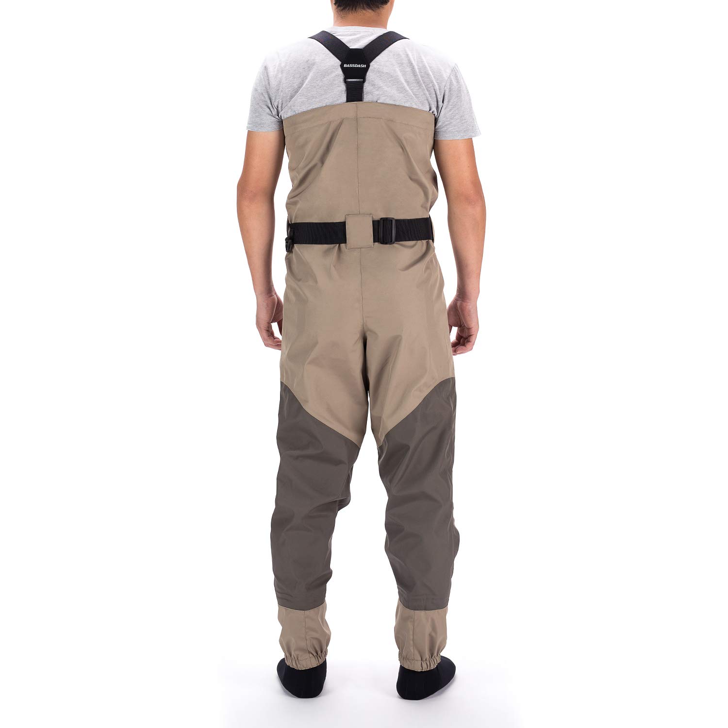 Bassdash Waders Respirants Convertibles Poitrine/Taille pour Pêche et Chasse à Pieds Chaussettes pour Hommes