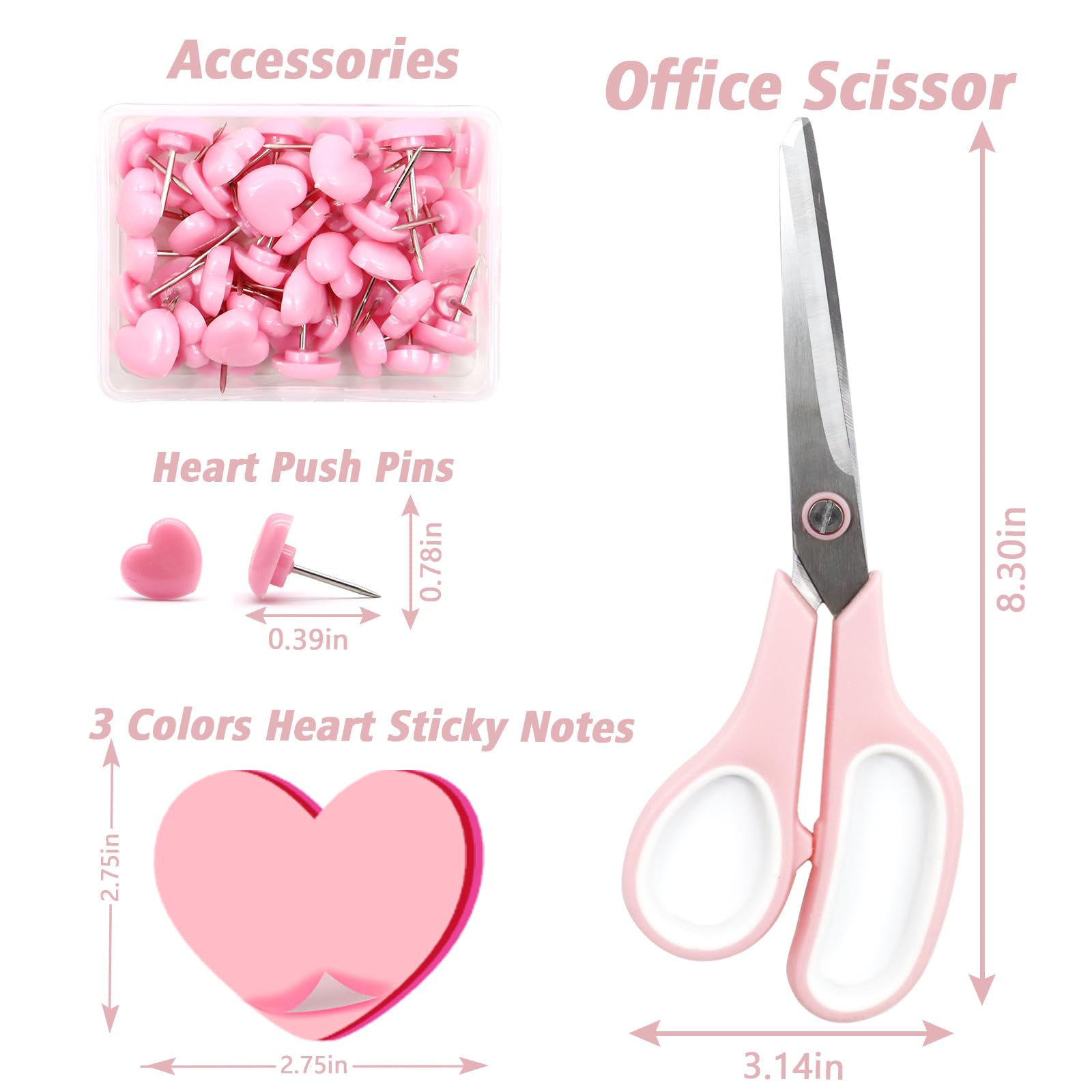 Set Accessori Da Scrivania Rosa - Pinzatrice, Forbici, Dispenser Nastro E Altro - Foto 11