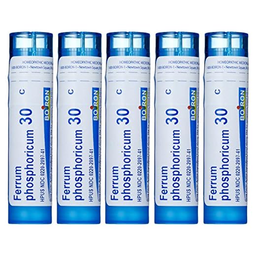Boiron Ferrum Phosphoricum 30C, Homeopathic Medicine for Fever (Pack of 5)