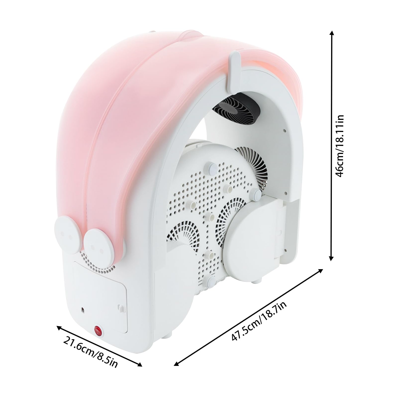 Secchiello automatico per animali domestici, portatile, pieghevole, 600 W, scatola di asciugatura elettrica a 360°, temperatura regolabile, per animali domestici, gatti e cani