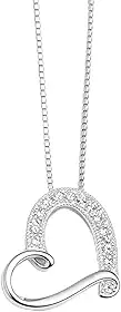 Colar Coração Feminino Banhado a Prata 925 + Caixa Luxo para Presente Namorada Mãe Amiga Filha Semijoia Premium