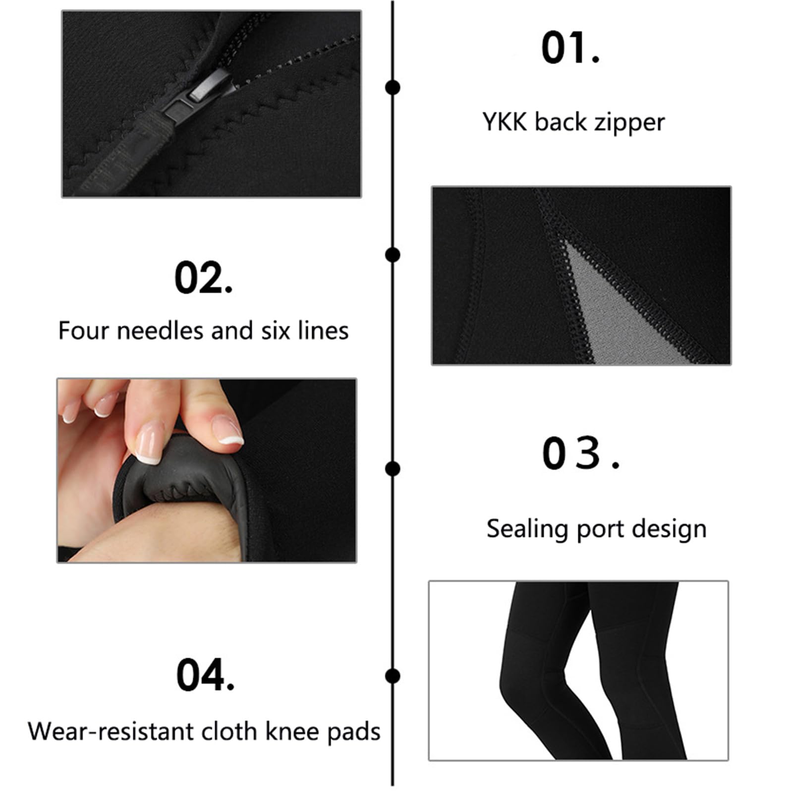 FAXIOAWA Muta da Sub in Neoprene Ultra Elasticizzato da 3 mm, Corpo Intero con Cerniera Posteriore per Snorkeling, Nuoto subacqueo, Surf