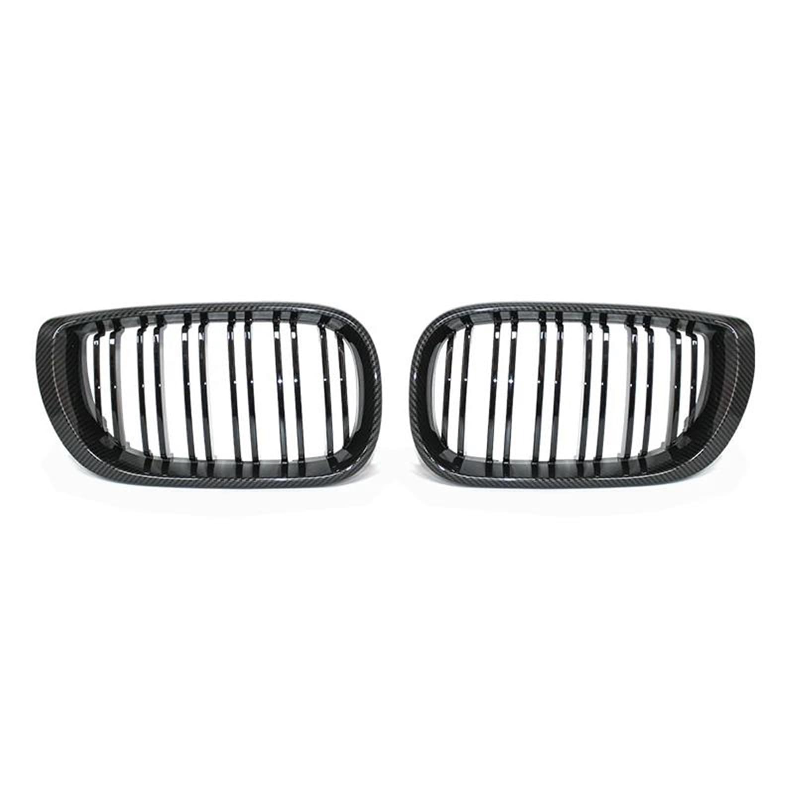 Calandre course à double ligne noir brillant style carbone pour BMW E46 2002-2005 - 3