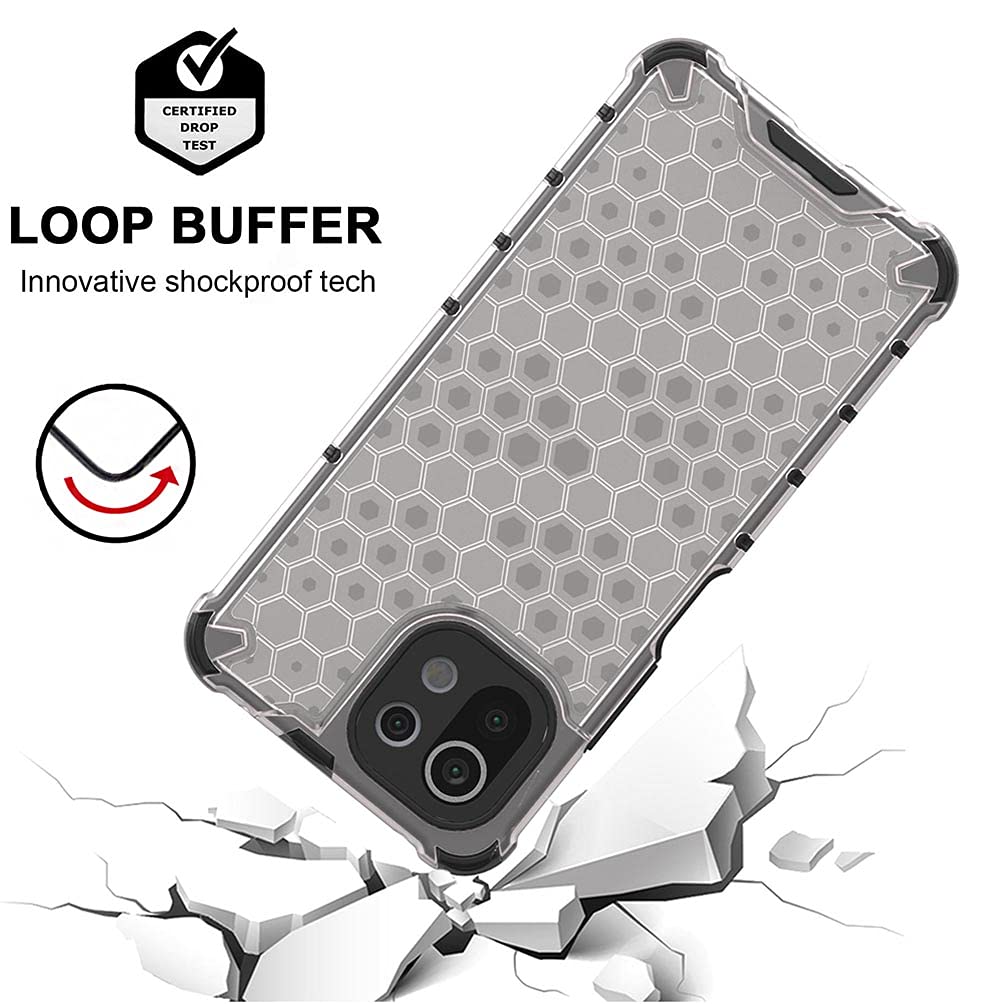 Custodia Per Xiaomi 11 Lite 5G NE / Mi 11 Lite: Cover Trasparente Ultra Sottile Con Doppio Strato PC+TPU Antiurto – Bianca - 2