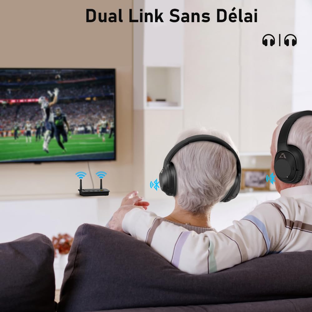 1Mii B03Pro Transmetteur Récepteur Bluetooth 5.3 | avec DAC Audiophile,aptX HD/LL/Adaptive and Longue Portée Adaptateur Audio pour Chaînes Hi-Fi/TV