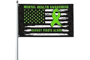 Green Ribbon: Durable Mental Health Awareness Flag