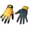 Cat® CAT017416J Nylon Knit Shell Gloves – Yellow, Jumbo, High Tactile Foam Cell Nitrile Palm Gloves with Adjustable Wrists
