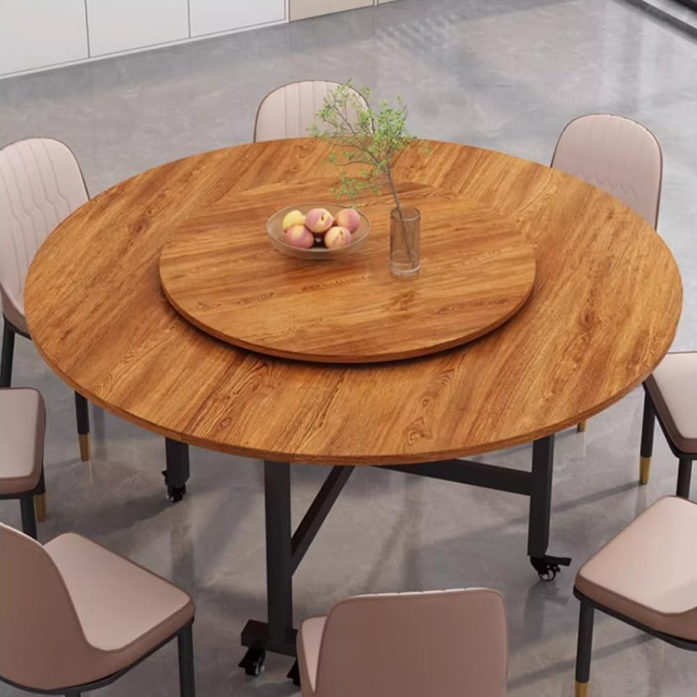 Table ronde en bois massif de 91,4 cm, finition marbre blanc lisse pour salle à manger et tables basses, parfaite pour une utilisation en extérieur, durable et élégante