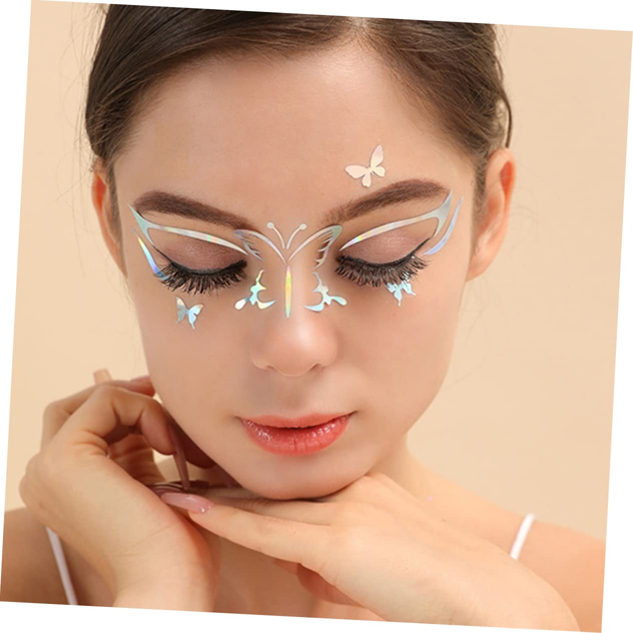 Ipetboom 24fogli Adesivi Per Stickers Per Eyeliner e Facili Applicare Per Look e Accattivante Speciali