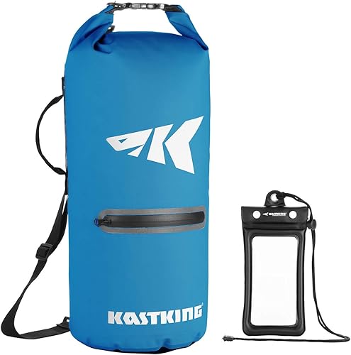 KastKing Cyclone Seal - Bolsa seca 100% impermeable con funda para teléfono, bolsillo frontal con cremallera, perfecta para playa, pesca, kayak,