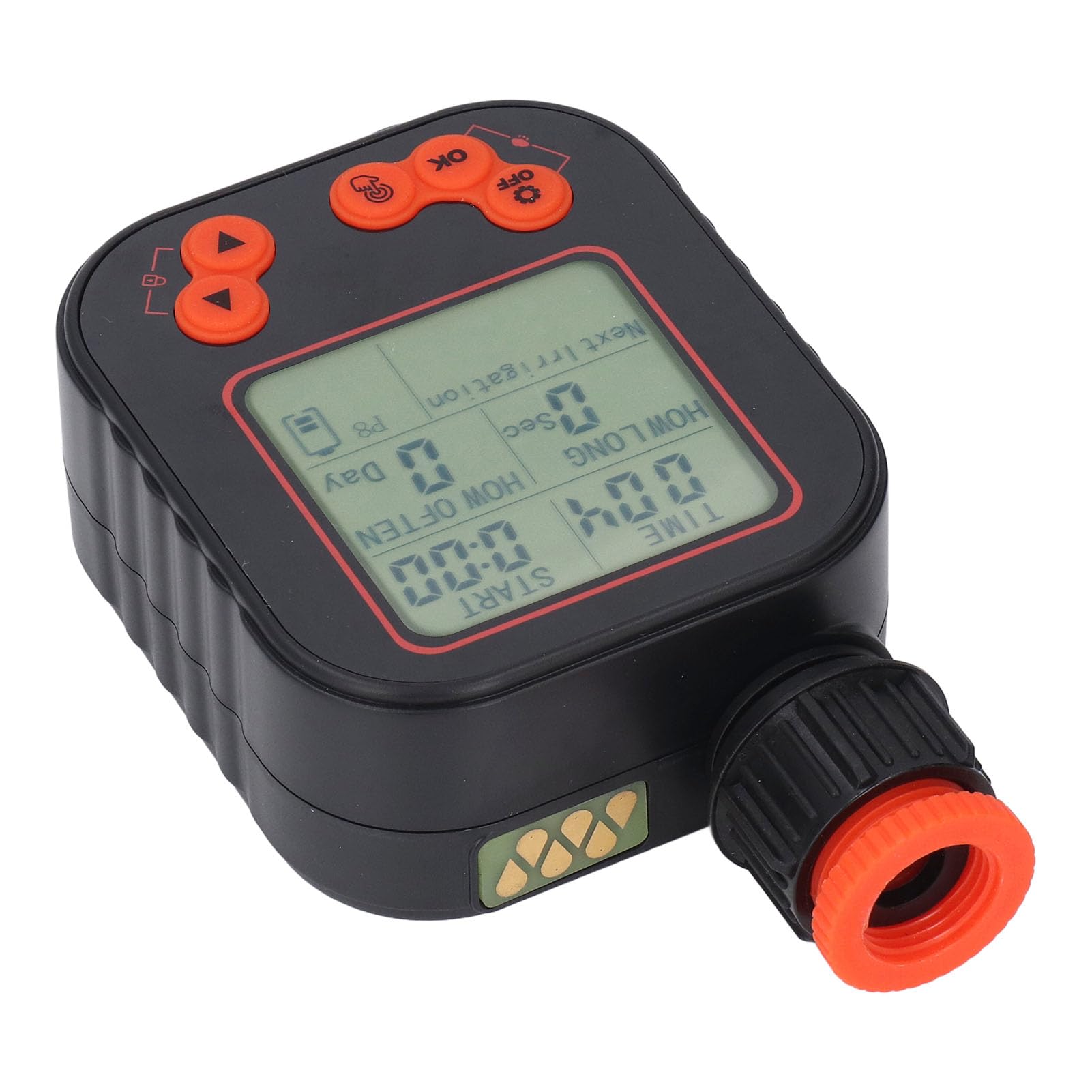 generic Programmatore di Irrigazione Digitale Intelligente con Sensore Pioggia e Display LCD, Controller di Irrigazione Automatico a 8 Programmi per Rubinetto da Giardino, Filettatura