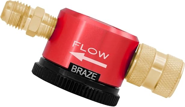 Nitrogen Purge Tool, 1/4 Inch Connector, Nitrogen Gas Regulator Brazing Tool with 3 Point Position Dial for Rapid Switching, for HVAC Equipment