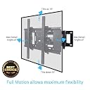 Frackson Dual Arm Full Motion Tilt Wall Mount Stand Bracket TV LCD LED Plasma 32 to 55" (32 40 42 46 52 55 inch) Flat and Corner for Sony LG Samsung Micromax Lloyd Panasonic Phillips Yu Hier Videocon gallery image
