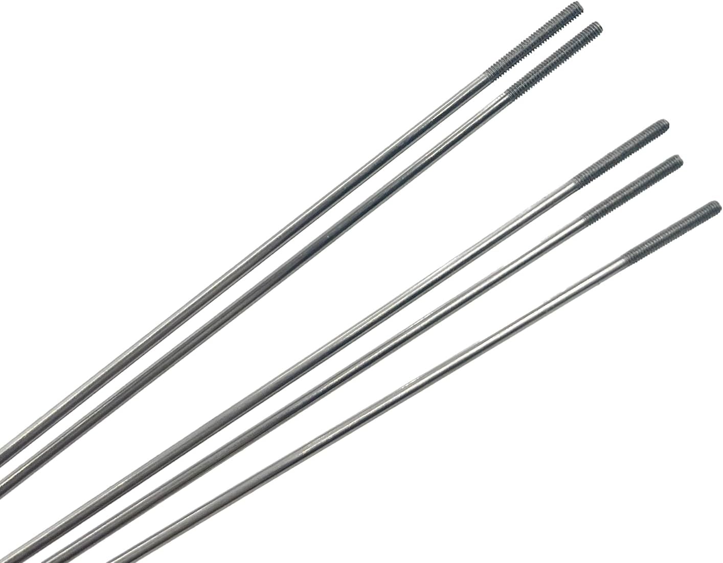 5 Pcs Stainless Steel M2 x 200 mm Pushrod Linkage Rods Threaded Rods for for RC Boat Helicopter