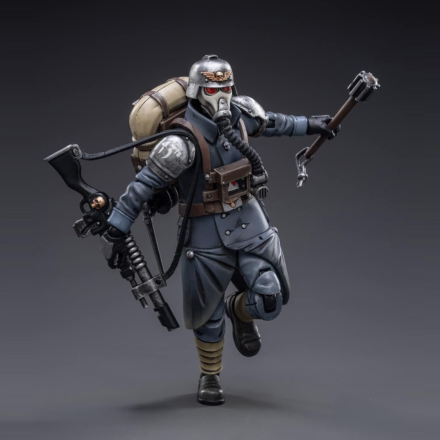 Pipigirl JoyToy × Warhammer Genuine License 1/18 Soldier Action Figures, 4inch Army Military Extreme Warrior Models Kits (Krieg Veteran Squad Combat Soldier)
