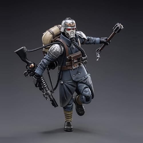 Pipigirl JoyToy × Warhammer - Figuras de acción de soldado 118 kits de modelos militares militares de guerrero extremo de 4 pulgadas Krieg Veteran