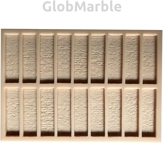 Brick Stone Concrete Mold BS 313/1 Reusable Rubber Form for DIY Patio, Garden, Pathway & Wall Panels (18 Mold Sections, Realistic Stone Pattern)