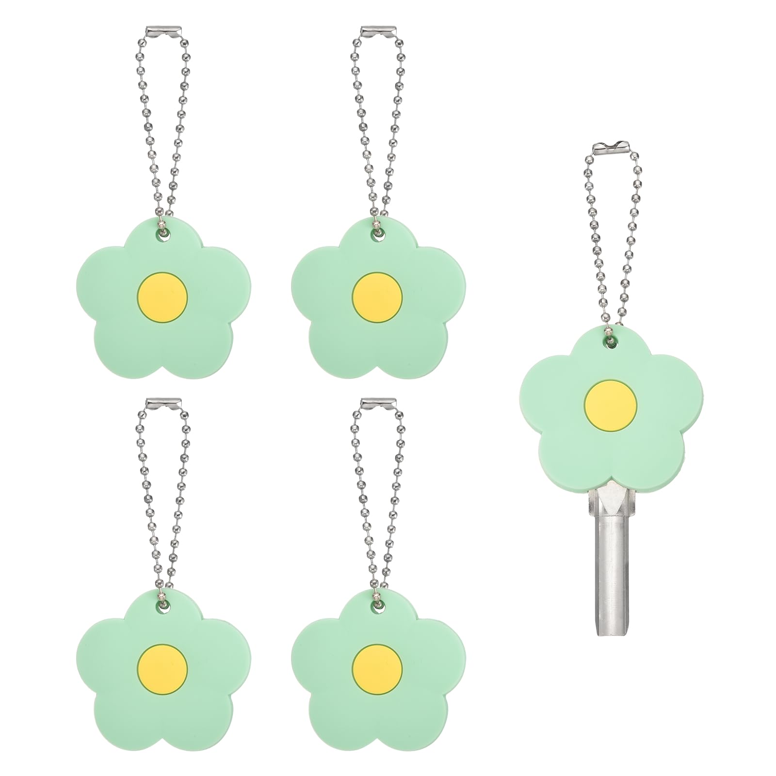 PATIKIL Key Covers Caps for 1.18" Flat,Green,5Pcs — image 1