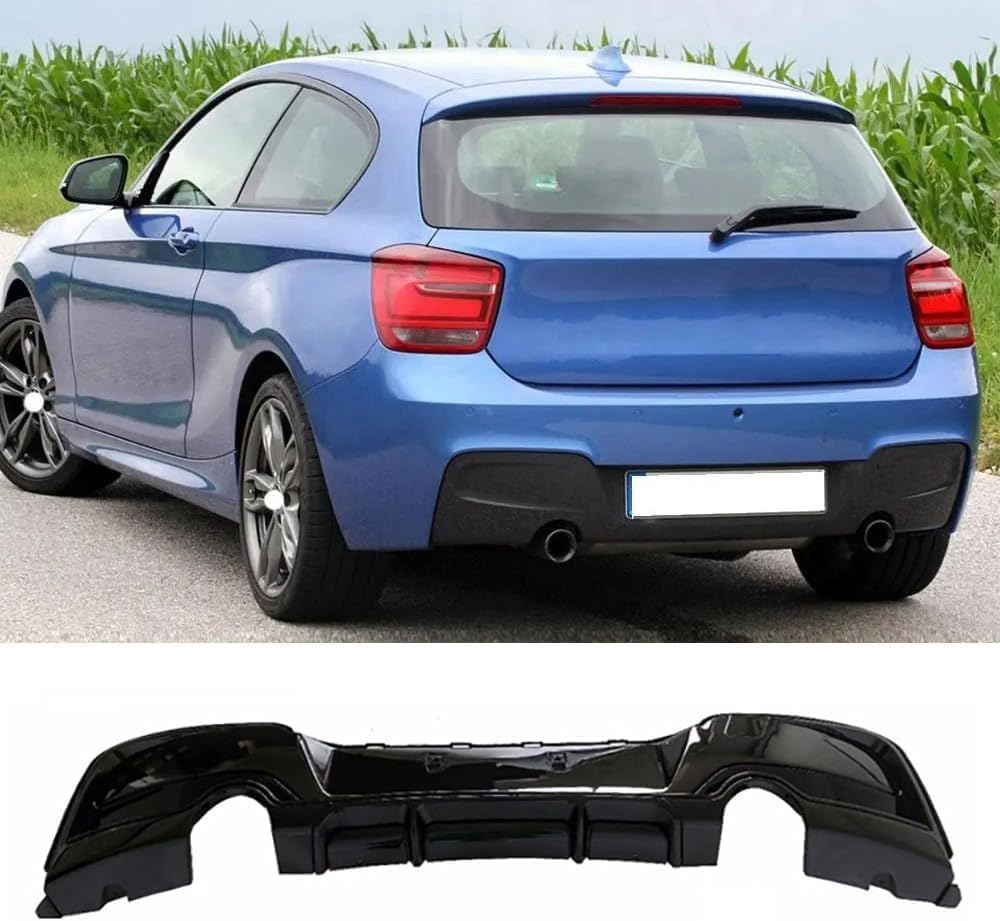 Car Rear Bumper Diffuser Lip,Compatible with BMW 1 Series F20 M Sport 2012-2014,Automotive Exterior