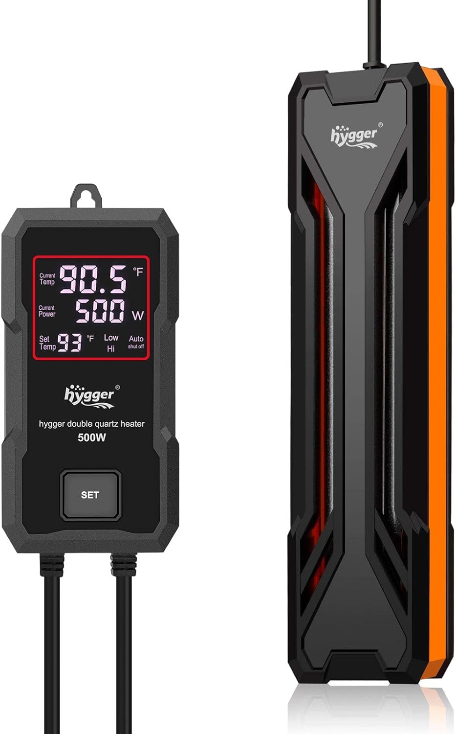 Hygger Submersible Aquarium Heater 300W/500W/800W/1000W with Digital LED Controller for Freshwater and Saltwater