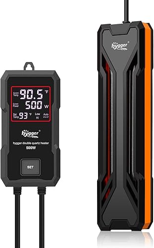 hygger Calentador para Acuarios 300W500W800W1000W, Calentador Sumergible para Tanque de Peces con Controlador LED Digital y Sistema Inteligente de