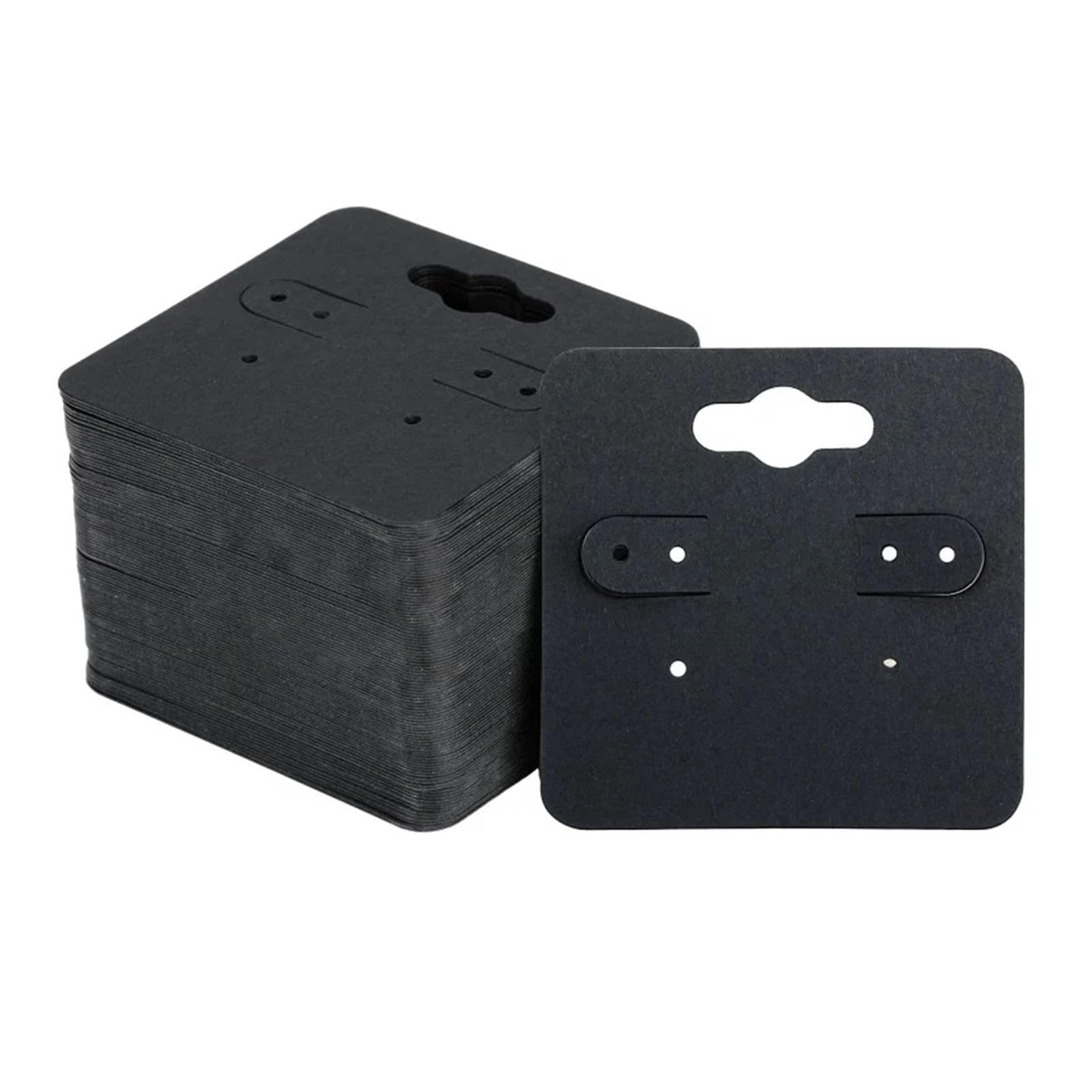 EDvkrgqx Earrings Necklace Display Cards, Earring Cards For Jewelry Earnail 200 pcs 5x5cm Multicolor Cardboard(Black 5x5cm)
