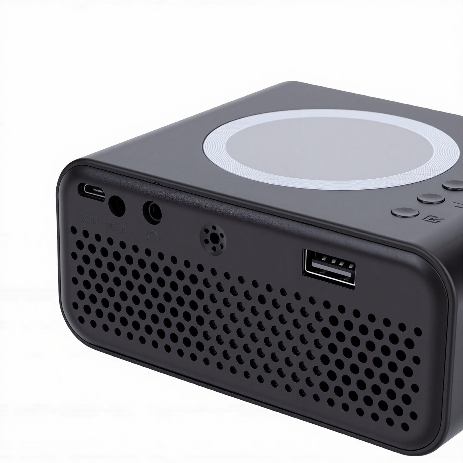 Sxhlseller Mini Proyector, 1080P WiFi 6 Bluetooth 5.0 Proyector de Cine en Casa con 15000 Flujo Luminoso 0.9:1 de Tiro Corto para Juegos de Películas en Interiores y Exteriores (Enchufe de la UE)
