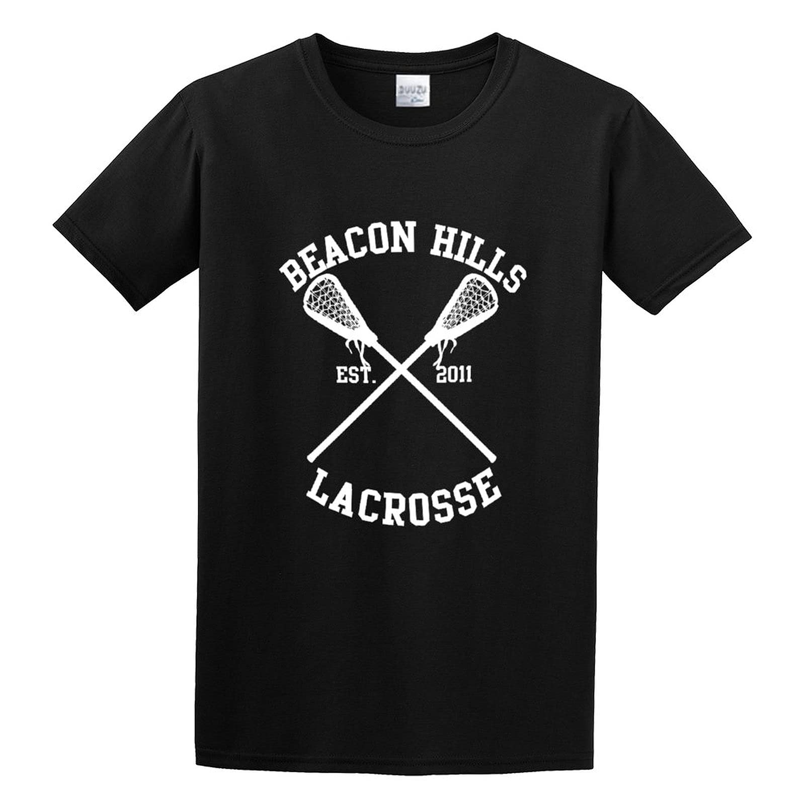 Allntrends Bacon Hills Lacrosse Player Name and Number Black T-Shirt Printed Tee Graphic Top for Men Shirt