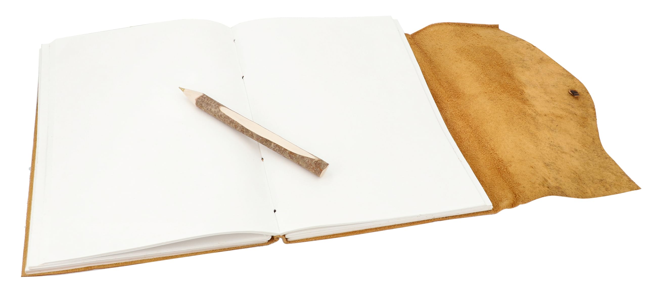 Gusti Buch Leder - Bella Damen und Herren Buch Skizzenbuch Gästebuch DIN A4 Braun Leder