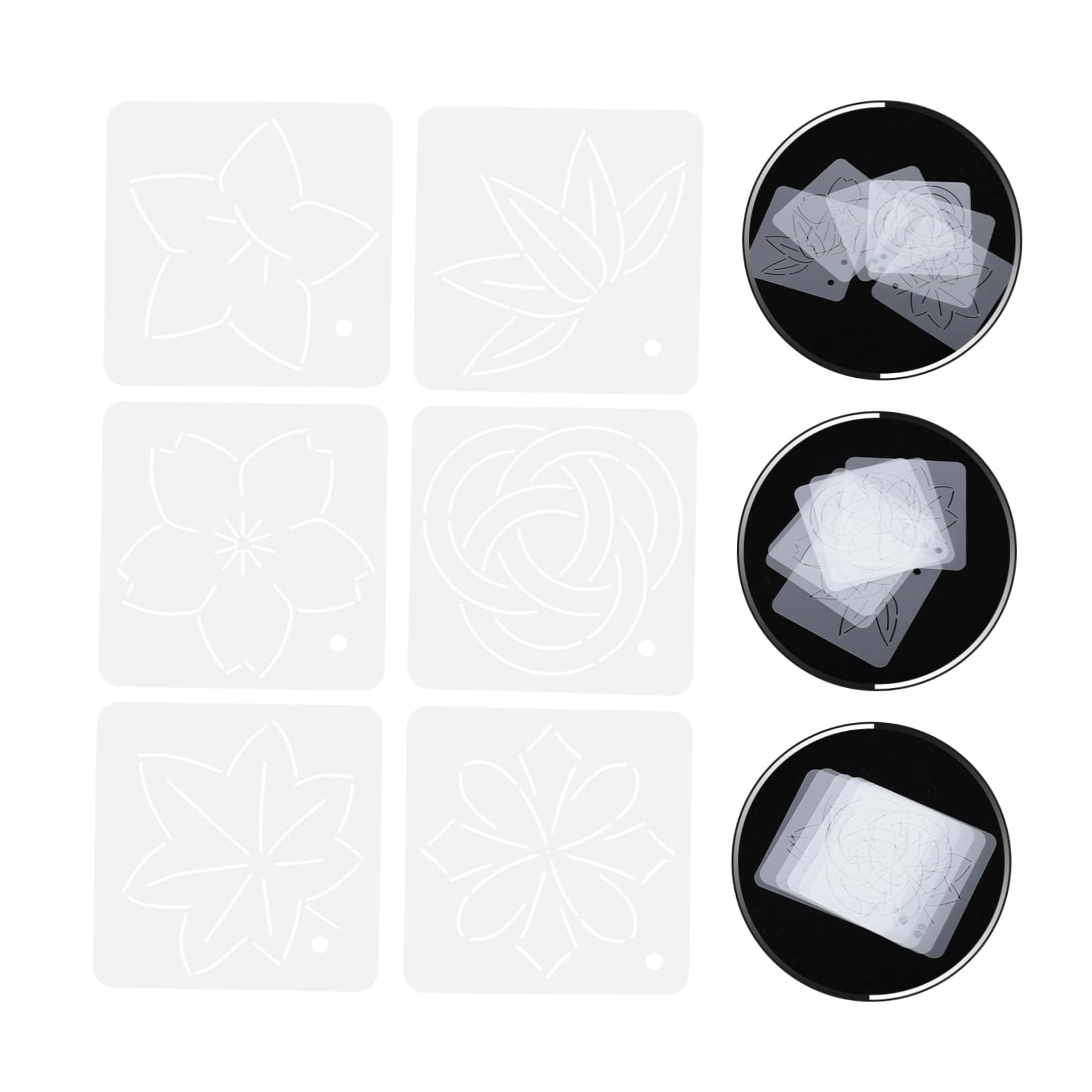 STOBOK 18piezas Plantillas De Acolchado Acrílico Para Bordado y Costura De Herramientas De Manualidades Diseños Reutilizables Para Patchwork y Acolchado