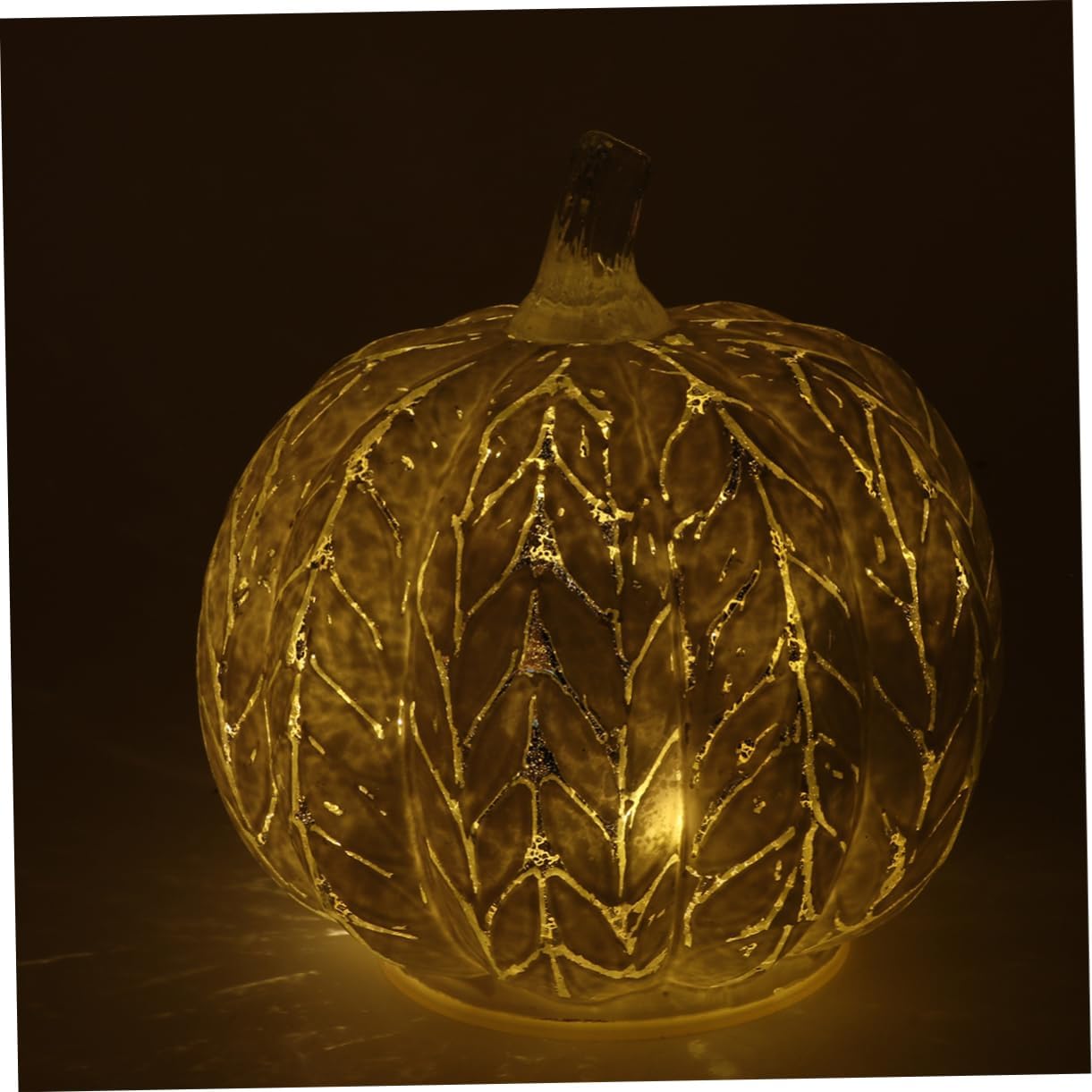 STOBOK 1pc Halloween Simulated Pumpkin Led Lamp Festive Glass Light Decor for Parties Safe and Smoke Home Decoration Battery Not Included