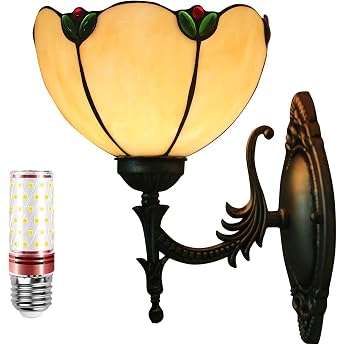 Wall Light Indoor Vintage Wall Lamp Tiffany Wall Lamp Staircase Bedroom Living Room Wall Lights Made of Glass