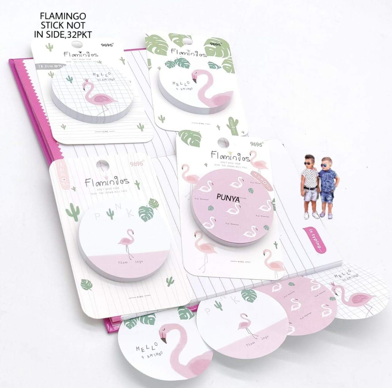 DITACHI ShopNGift Flamingo Sticky Notes Memp pad Set of 2