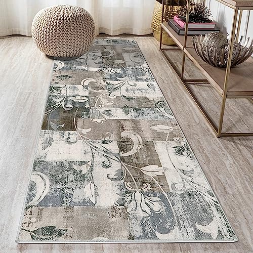 Lahome Modern Geometric Kitchen Rugs Washable 2X6, Non Slip Hallway Laundry Room Runner Rug, Rustic Soft Faux Wool Low Profile Entry Rug Stain Resistant Bedroom Living Room Office Rug #TOP17