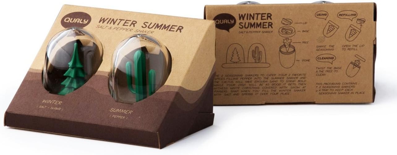 QUALY Winter Summer Salt & Pepper Shaker Set