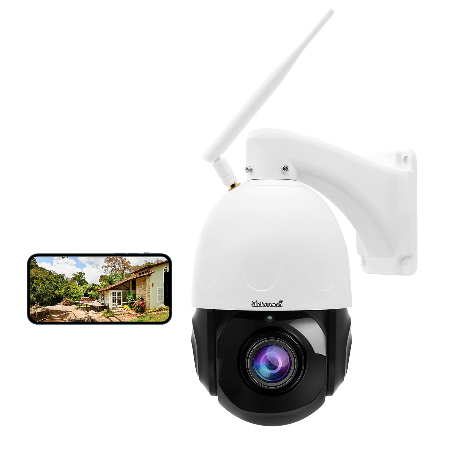 JideTech PTZ Security Camera Wireless Outdoor Home CCTV Camera Systems 5MP  Surveillance IP WiFi Camera with IR Night Vision 20X Optical Zoom Remote