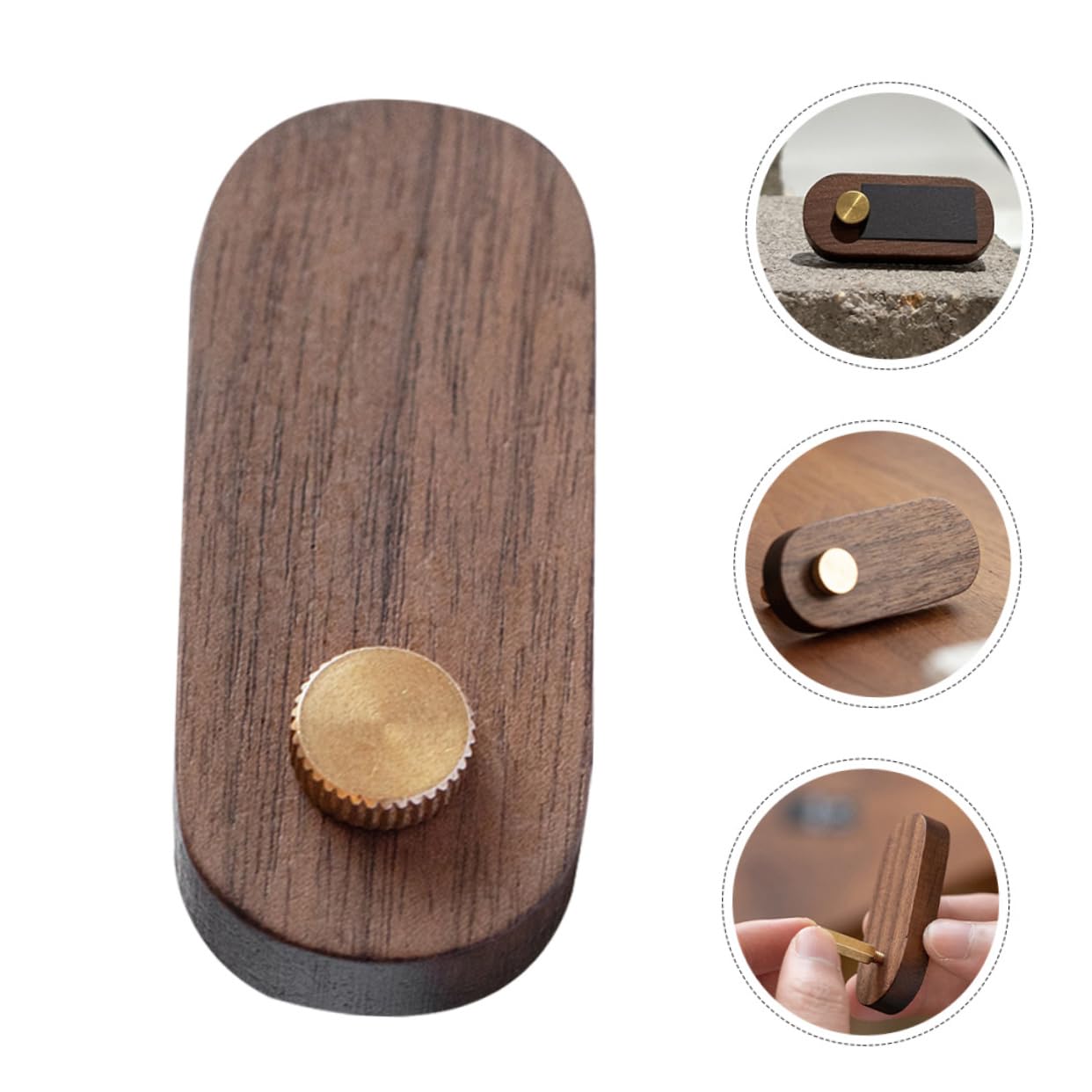 Gadpiparty 5 Sätze Preisschild Aus Holz Etikettenhalter Stand Steht Verkauf Für Preisschildhalter Zur Anzeige Preisschild-präsentationsständer Schilderständer Kupfer Kaffee 2 Stücke * 5