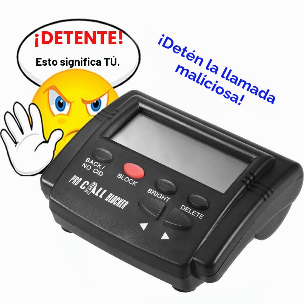CT-CID803 Caller ID Box Call Blocker Detenga las llamadas molestas Dispositivos Pantalla LCD de llamada con 1500 números de capacidad stoping Todas las llamadas frías para teléfonos fijos