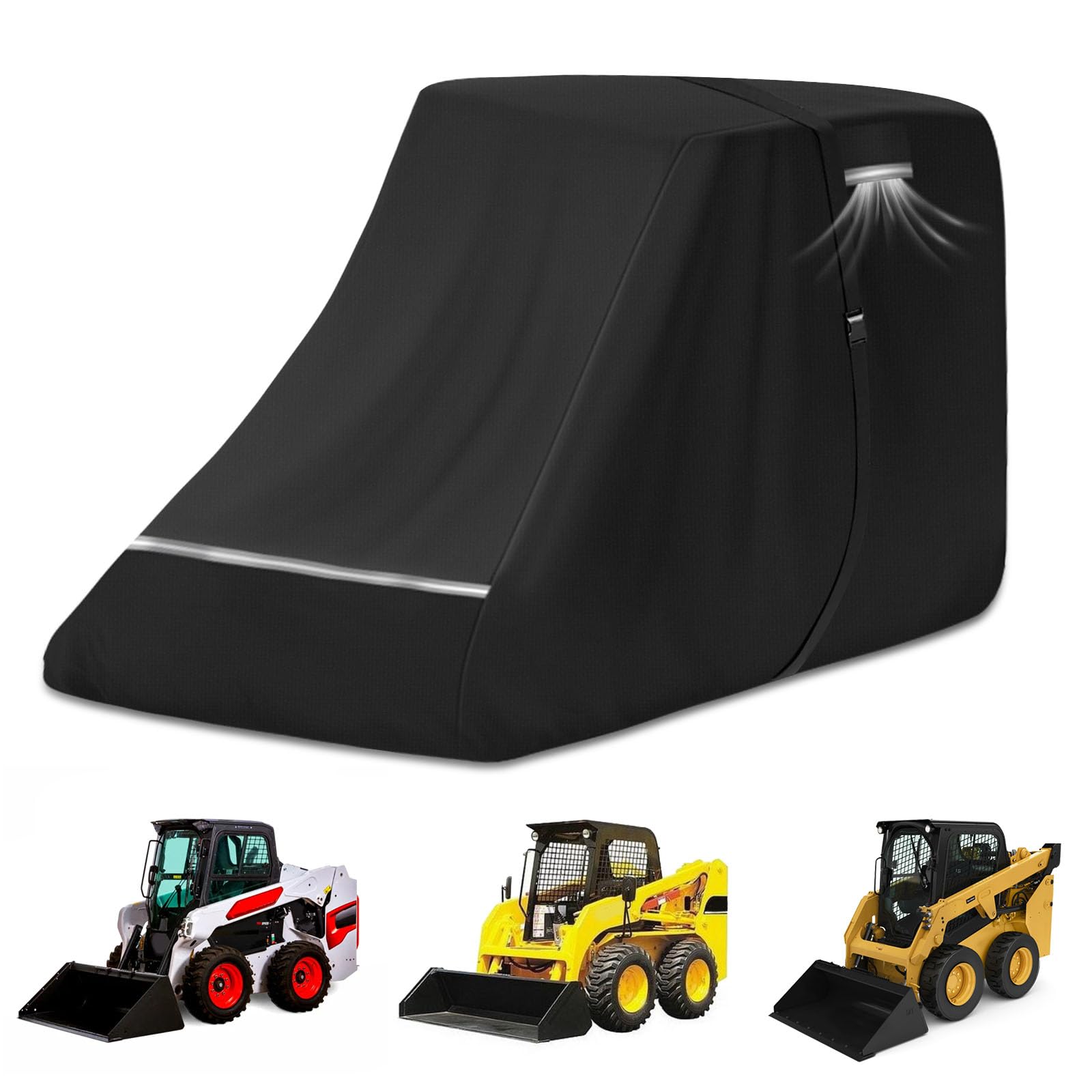 900D Skid Steer Cover Heavy Duty Waterproof Dustproof, 148 x 75 x 80 inches