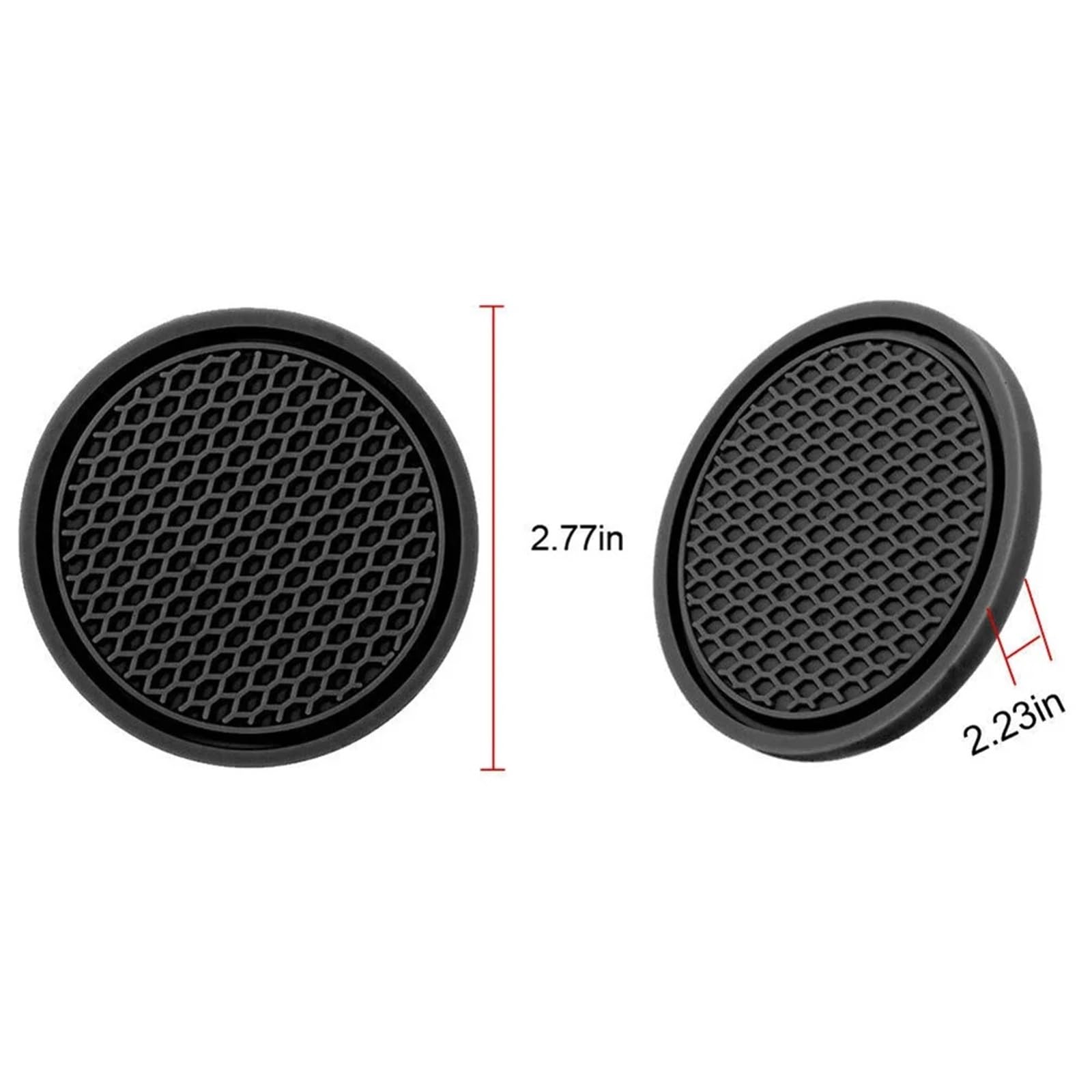 Podstawki, 15 szt. 7cm * 5cm akcesoria do uchwytów na kubki czarna antypoślizgowa wkładka silikonowa podkładka pod kubek samochodu