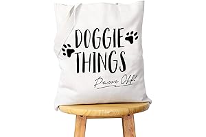 WCGXKO Dog Lover Gift Doggie Things Paws Off Cute Doggie Things Tote...