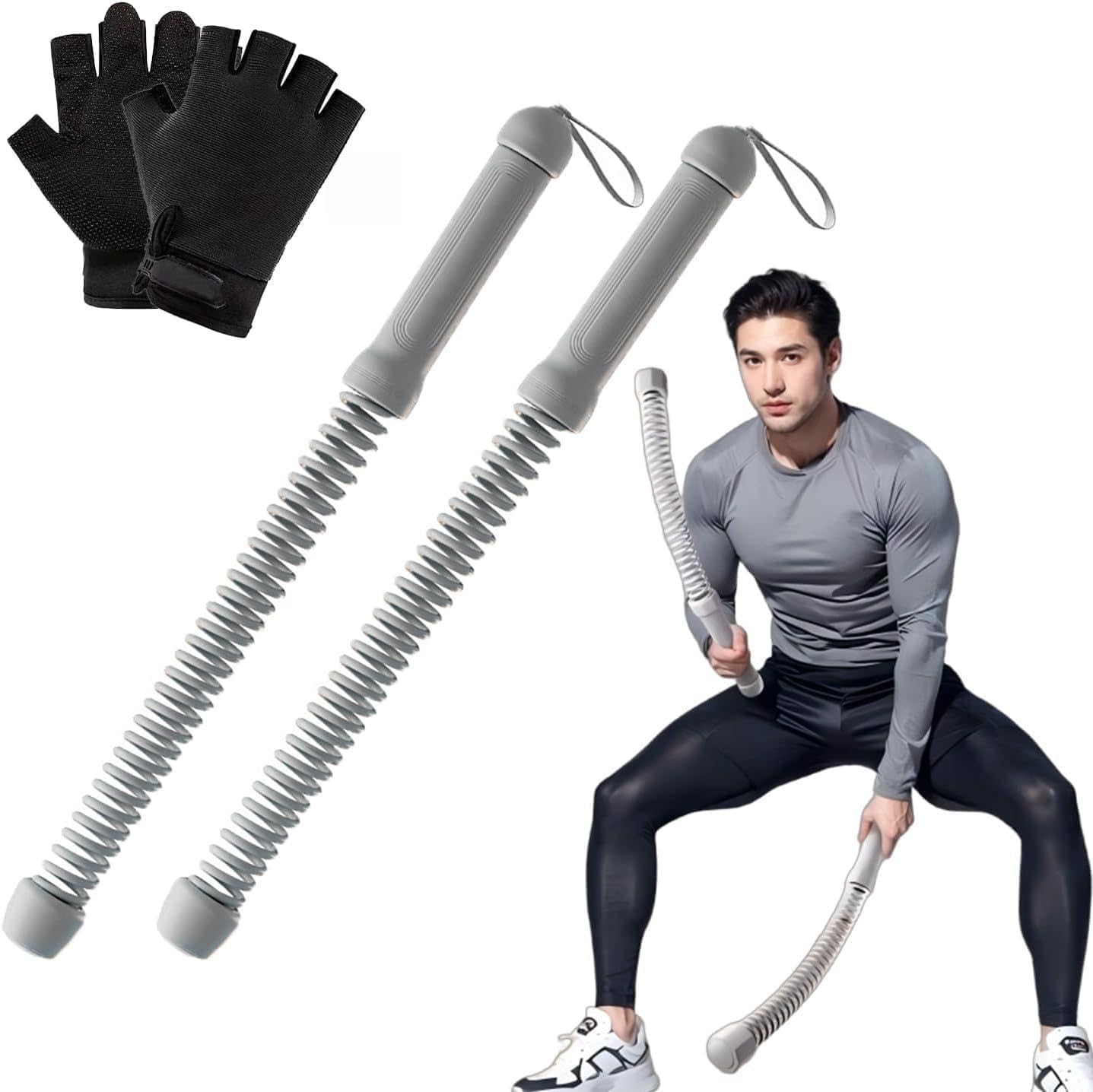 SHREVI Battle Ropes Exercise Training for Indoor Outdoor Working Out Home Gym Black | Fitness Running & Yoga | Fitness Equipment for Total Body Home Workouts-image-9