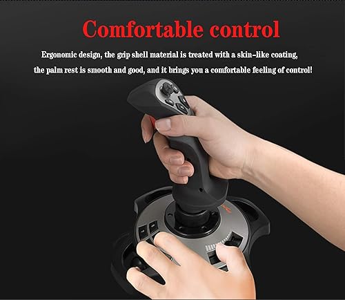 Miniatura 7 de Flight simulator controls pxn 2113 pc Joystick usb pc flight simulator controls with Vibration Function and Throttle Control Wired Game Flight Stick
