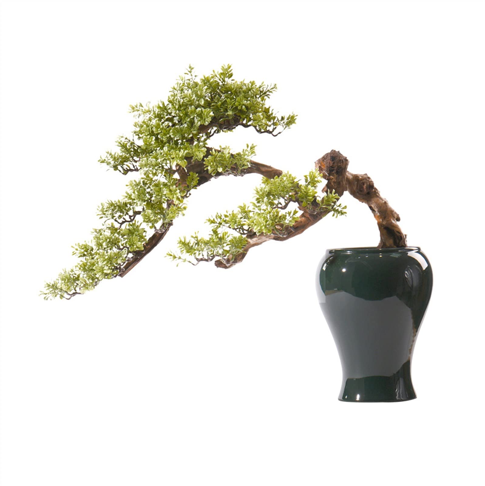 IUokLU Tree Fake Plant Artificial Bonsai Tree Interior Decor Simulation Welcome Pine Bonsai Tree 27.5in Large Artificial Green Potted Ceramic Vase Fake Tree Potted Tree Artificial