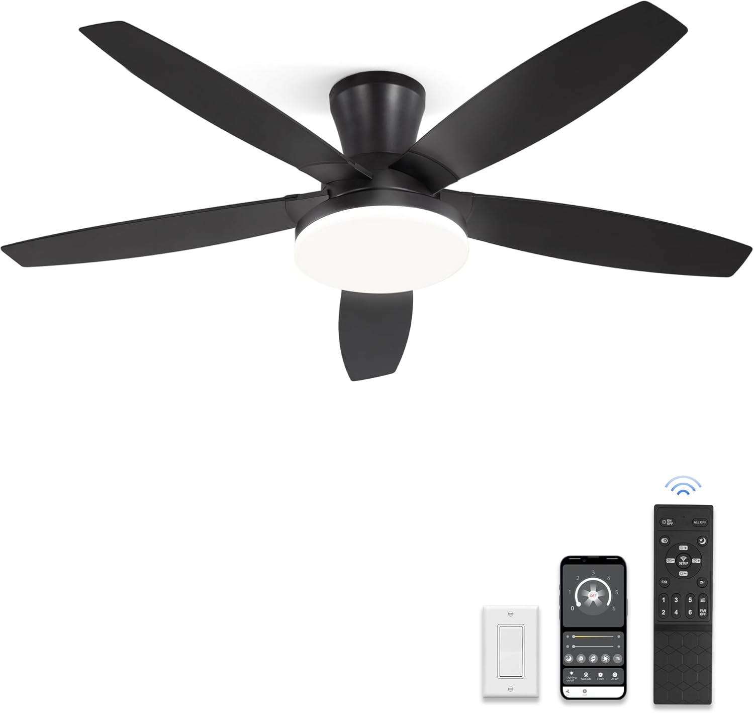 ZMISHIBO 48 inch Ceiling Fans with Lights