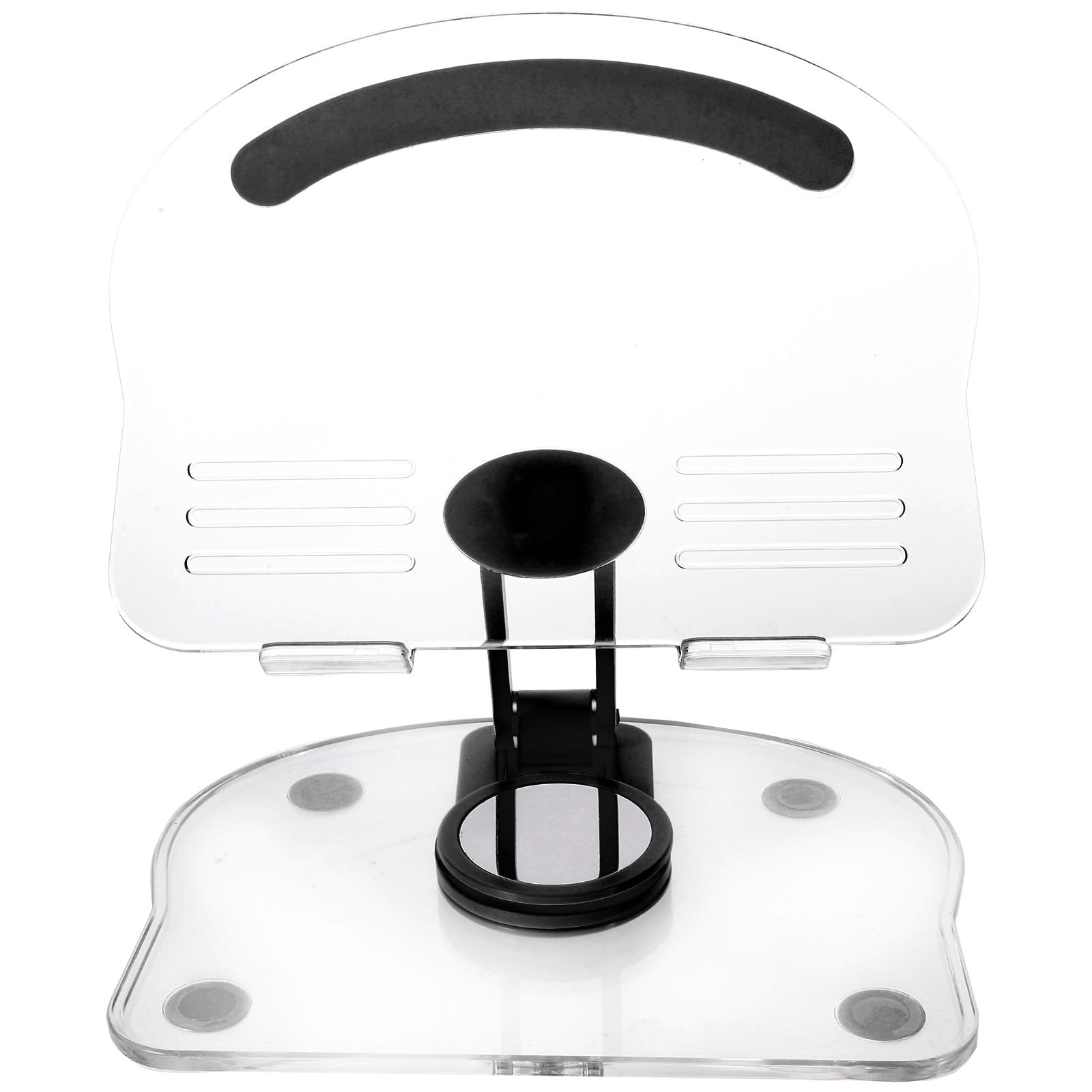 Healifty Soporte Plegable para Tablet Ajustable de acrílico Negro, Soporte de Escritorio Compacto Antideslizante, Compatible con la mayoría de Tablets para Oficina y hogar
