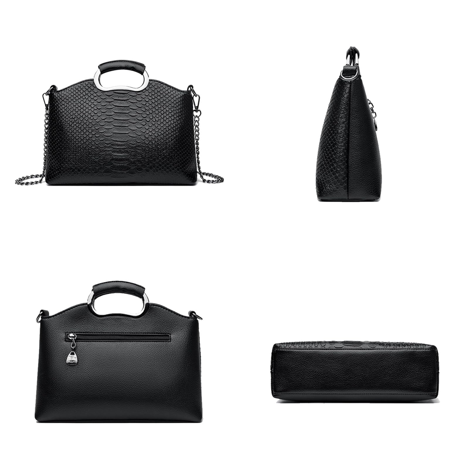 BUKESIYI Damen Tasche Umhängetasche Handtasche Frauen Klein Schultertasche Lack PU Leder Weekender DE77453