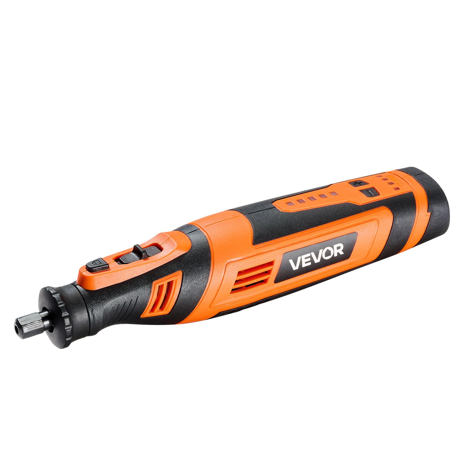 VEVOR Kit de Herramientas Rotativas Inalámbricas, 136 Piezas, Portátil, 8 V CC, 5 Velocidades de 5000-30 000 RPM, para Grabar, Lijar, Pulir, Tallar, Amolar, Cortar y Bricolaje, 225 x 50 x 50 mm