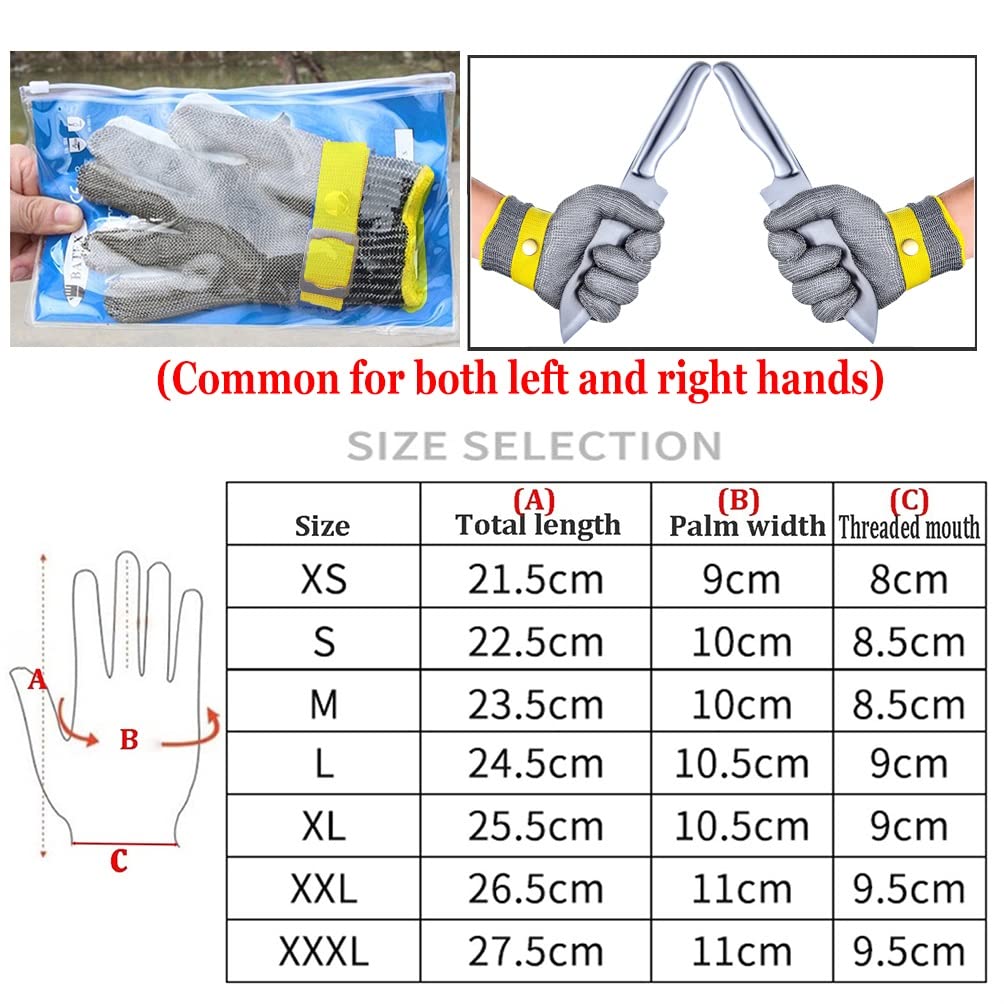 Guantes Anticortes, Guantes Resistentes a Cortes Nivel 5 de protección para carpinteros Trabajo Seguro Común Tanto para Zurdos como para diestros