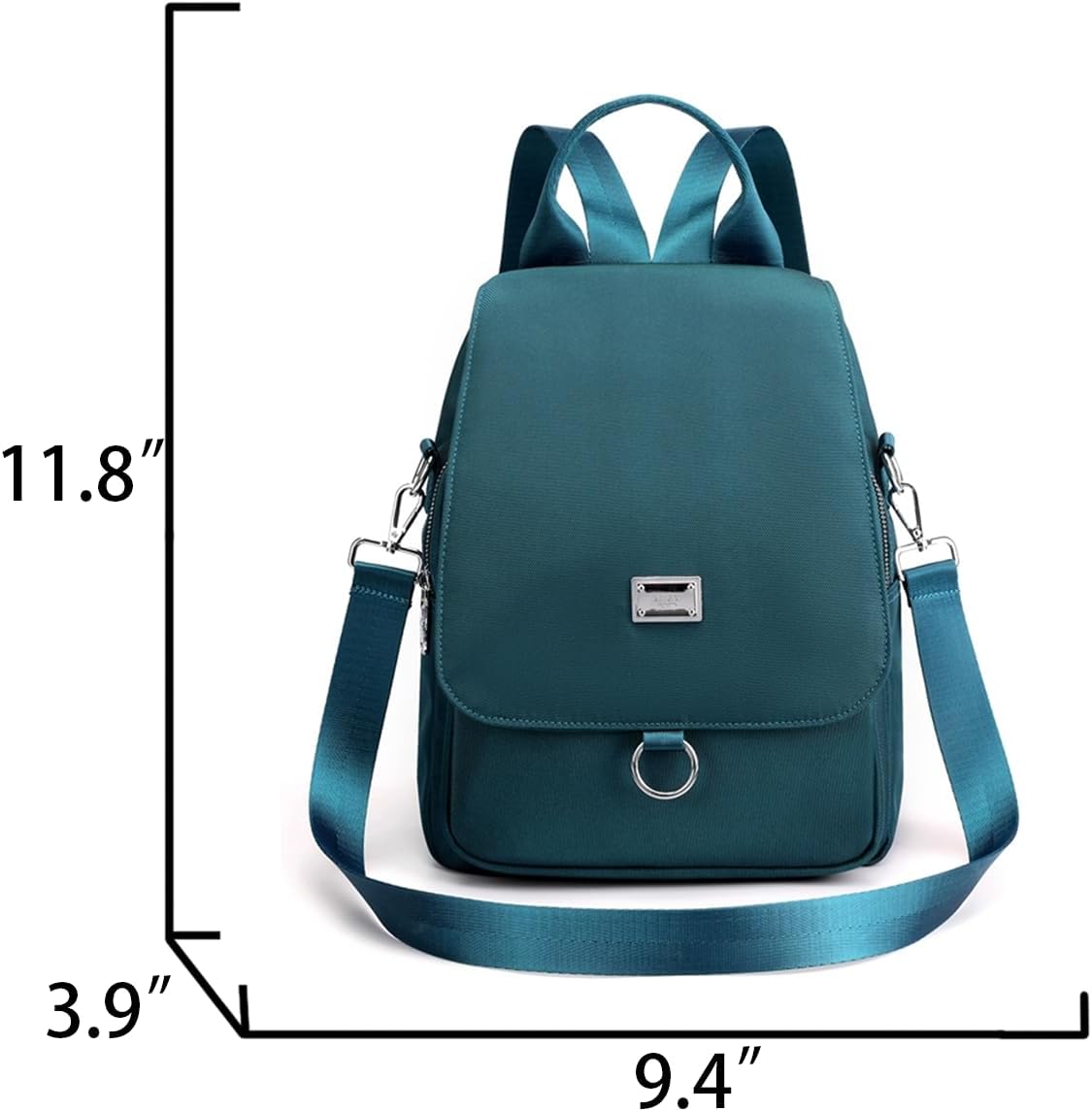 Lightweight Mini Nylon Backpack Casual Resistant Adjustable Shoulder Straps 11.8 Inch Small Travel Bag - Image 2
